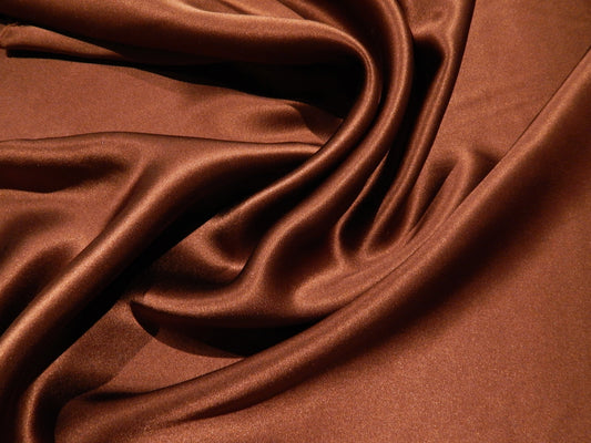 Brown Silk Charmeuse