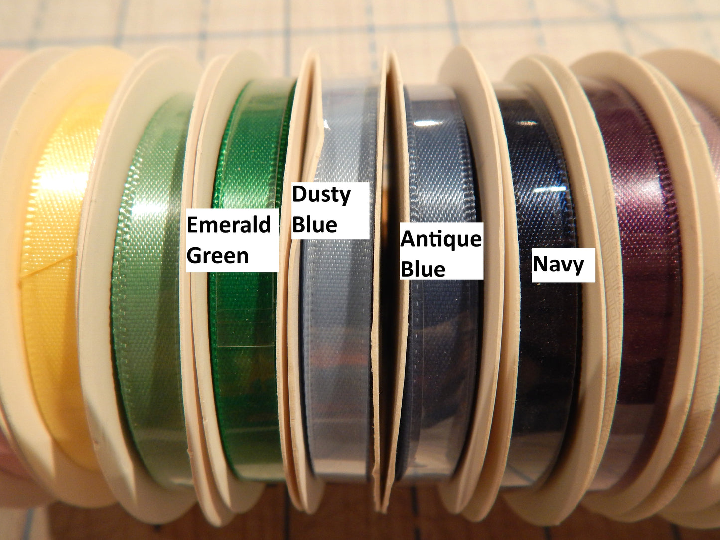 1/4" Double Faced Satin Ribbon - Multiple Colors