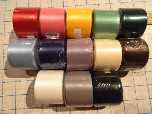 1.5" Double Faced Satin Ribbon - Multiple Colors