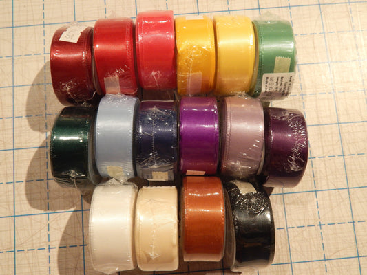 7/8" Double Faced Satin Ribbon - Multiple Colors