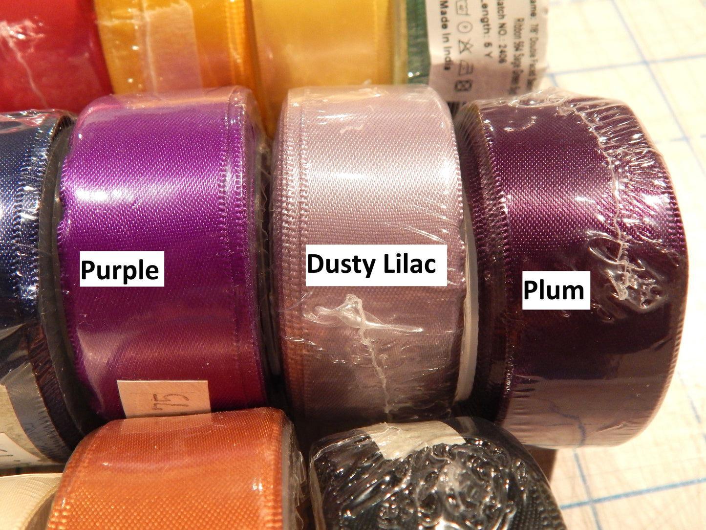 7/8" Double Faced Satin Ribbon - Multiple Colors