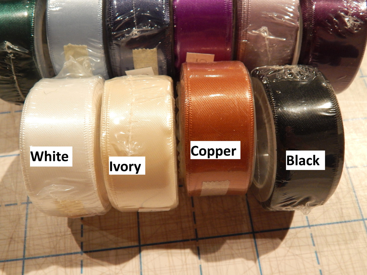 7/8" Double Faced Satin Ribbon - Multiple Colors