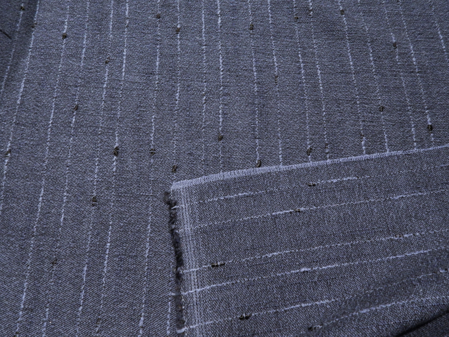 Soft Navy Woven Slub Rayon