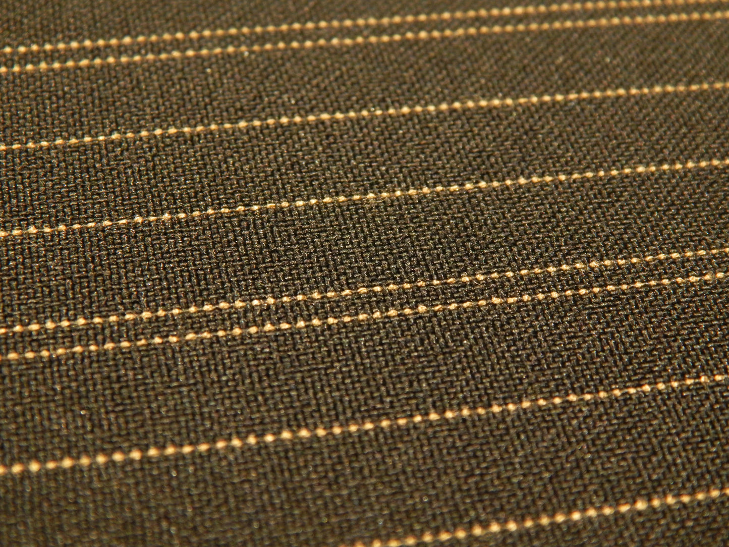 Pine Green & Beige Striped Suiting