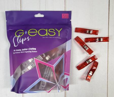 G-Easy Large Red Clips - 40ct