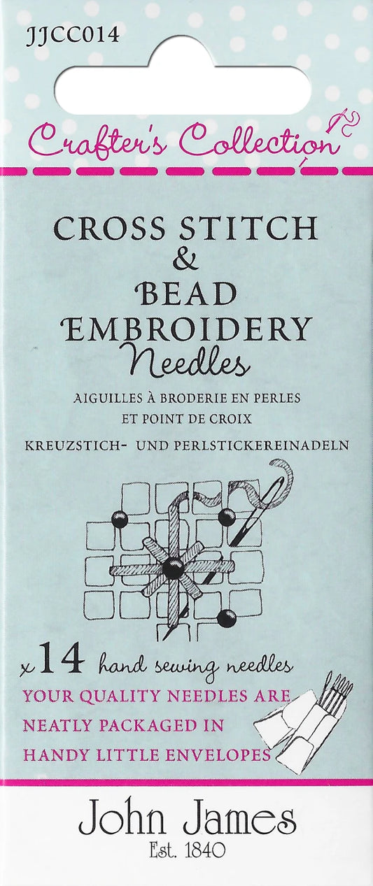 Cross Stitch & Bead Embroidery Handsewing Needles - John James Crafters Collection