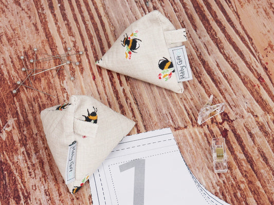 Cotton Fabric Weights - Bee, Bird, or Floral Woodblock