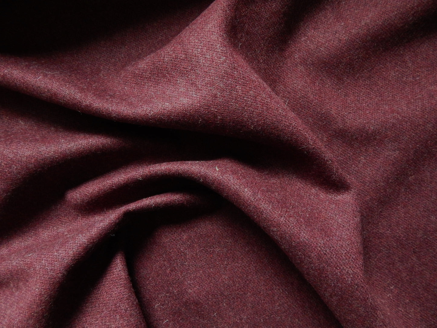 Burgandy 100% Coat Wool Fabric