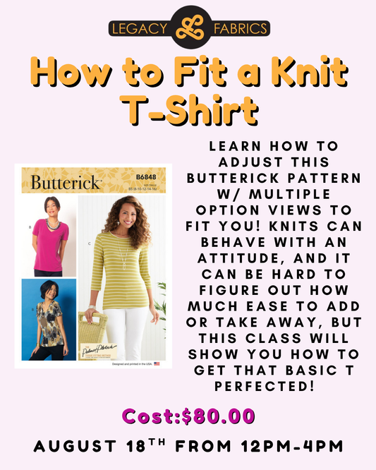 How to Fit a Knit T-Shirt Class