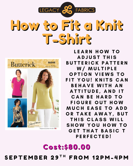 How to Fit a Knit T-Shirt Class