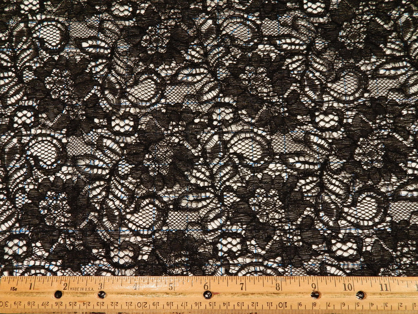 Polyester Black Floral Lace