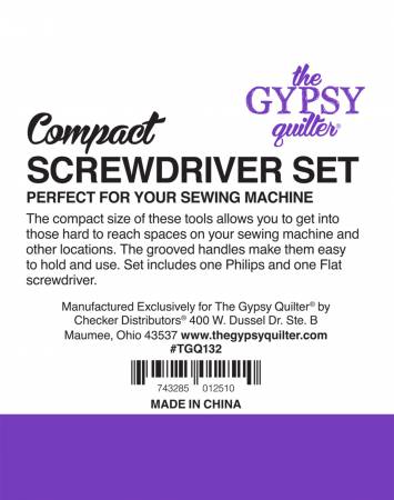 Gypsy Quilter Sewing Machine Screwdriver Set