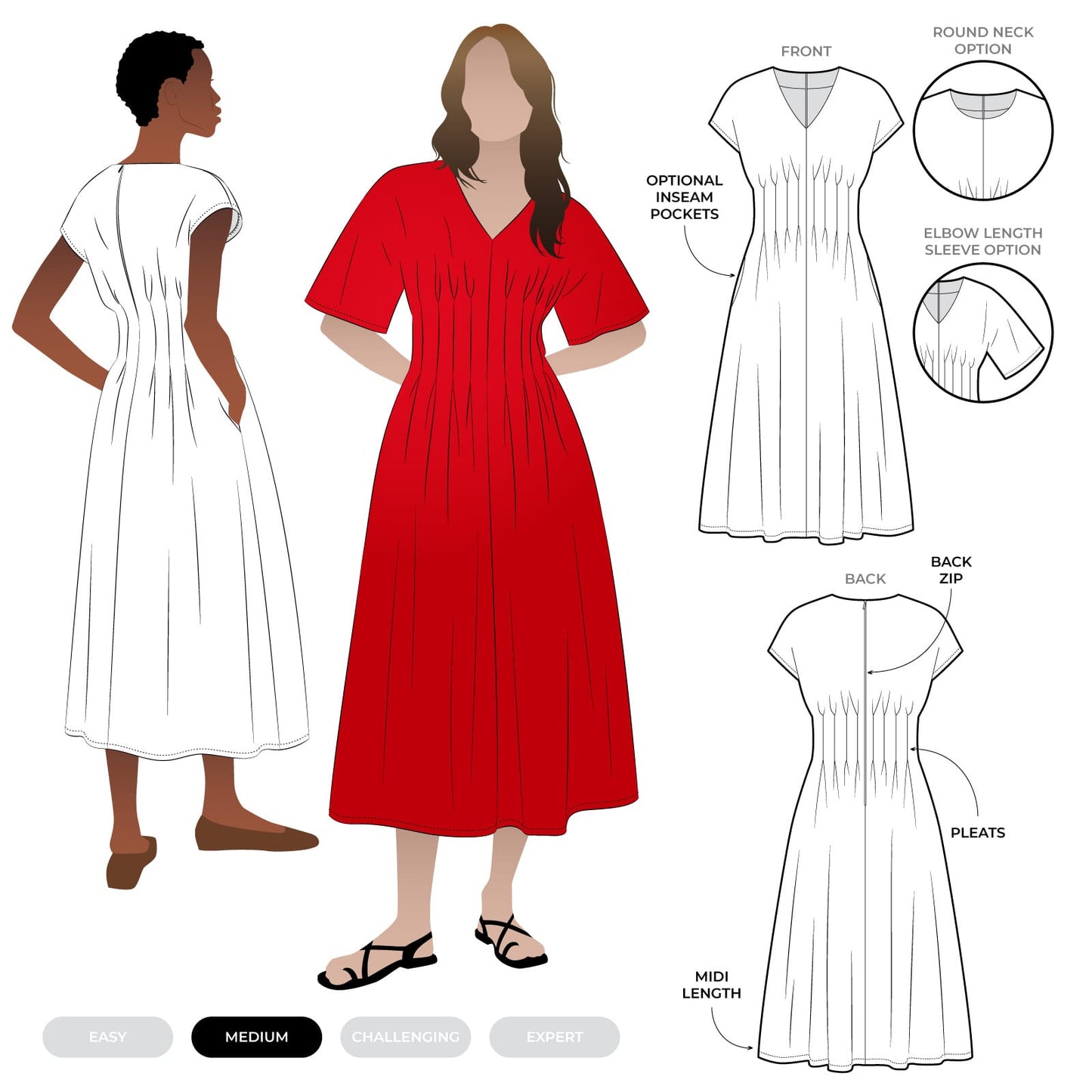 Bronte Woven Dress Sizes 4-16 - Style Arc