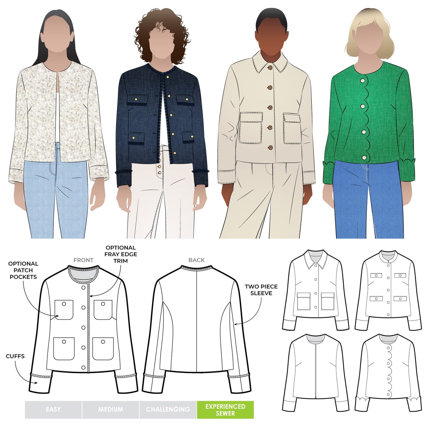 Delphine Woven Jacket Sizes 4-16 - Style Arc