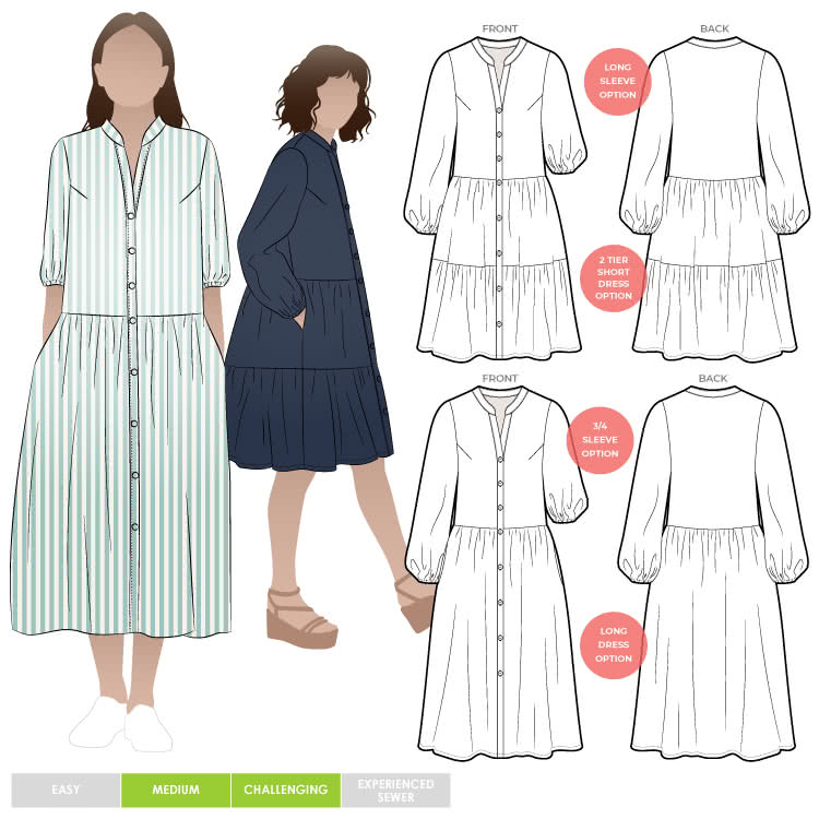 Emerson Woven Dress Sizes 18-30 - Style Arc