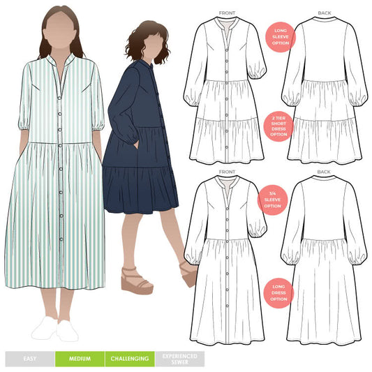 Emerson Woven Dress Sizes 18-30 - Style Arc