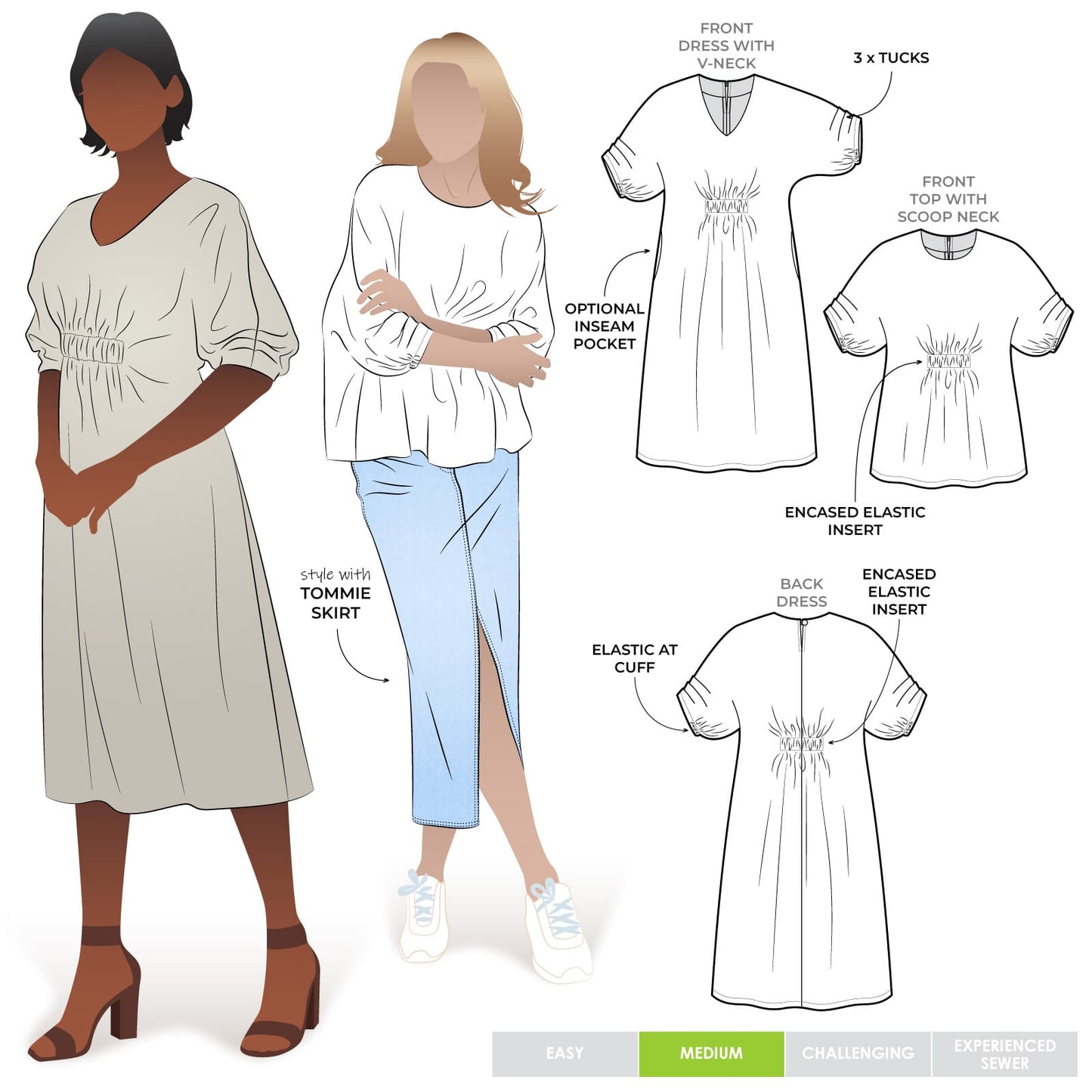 Harry Woven Top and Dress Sizes 4-16 - Style Arc