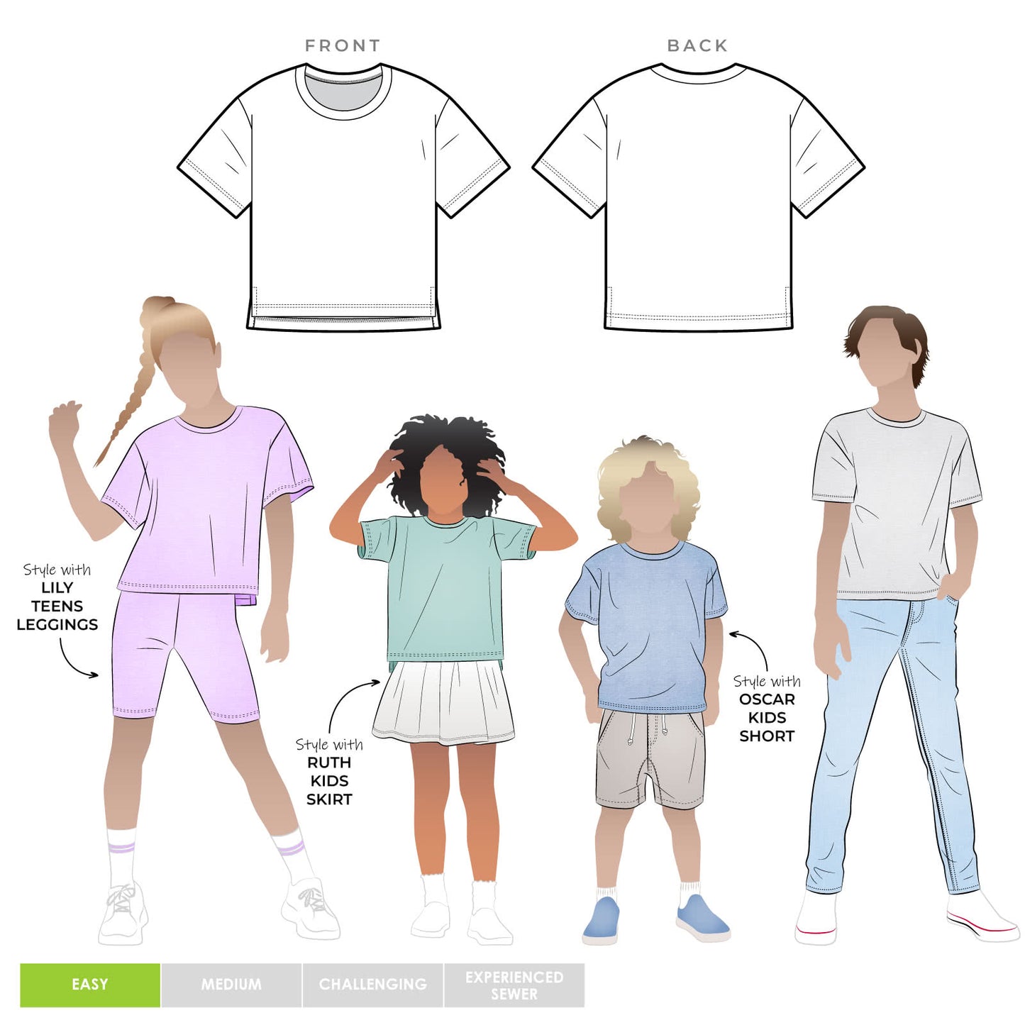 Hayden Kid's Tee Multi Size - Style Arc