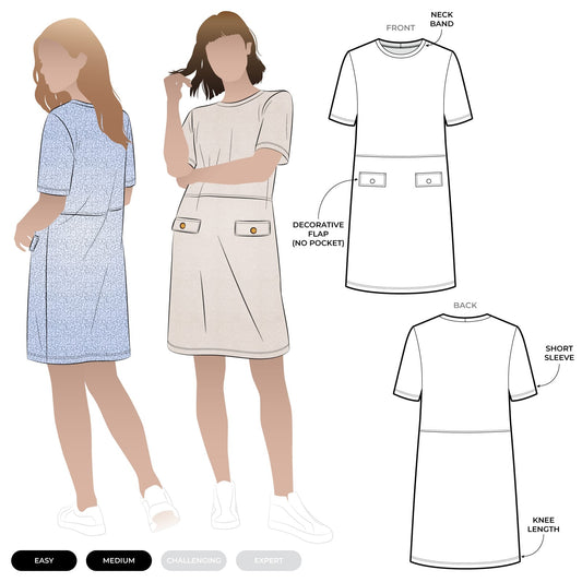 Ines Knit Dress Sizes 4-16 - Style Arc