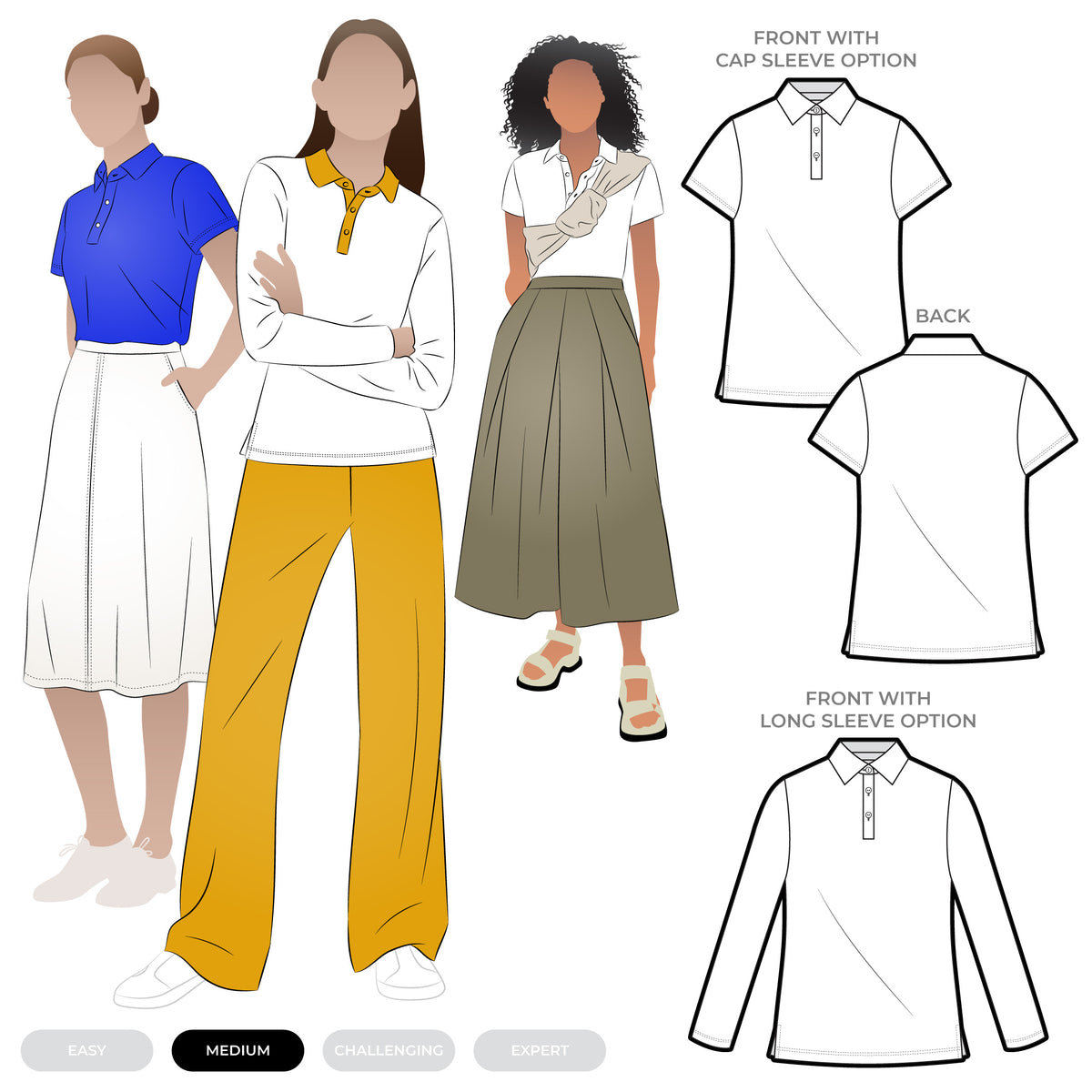 Jess Knit Polo Sizes 4-16 - Style Arc