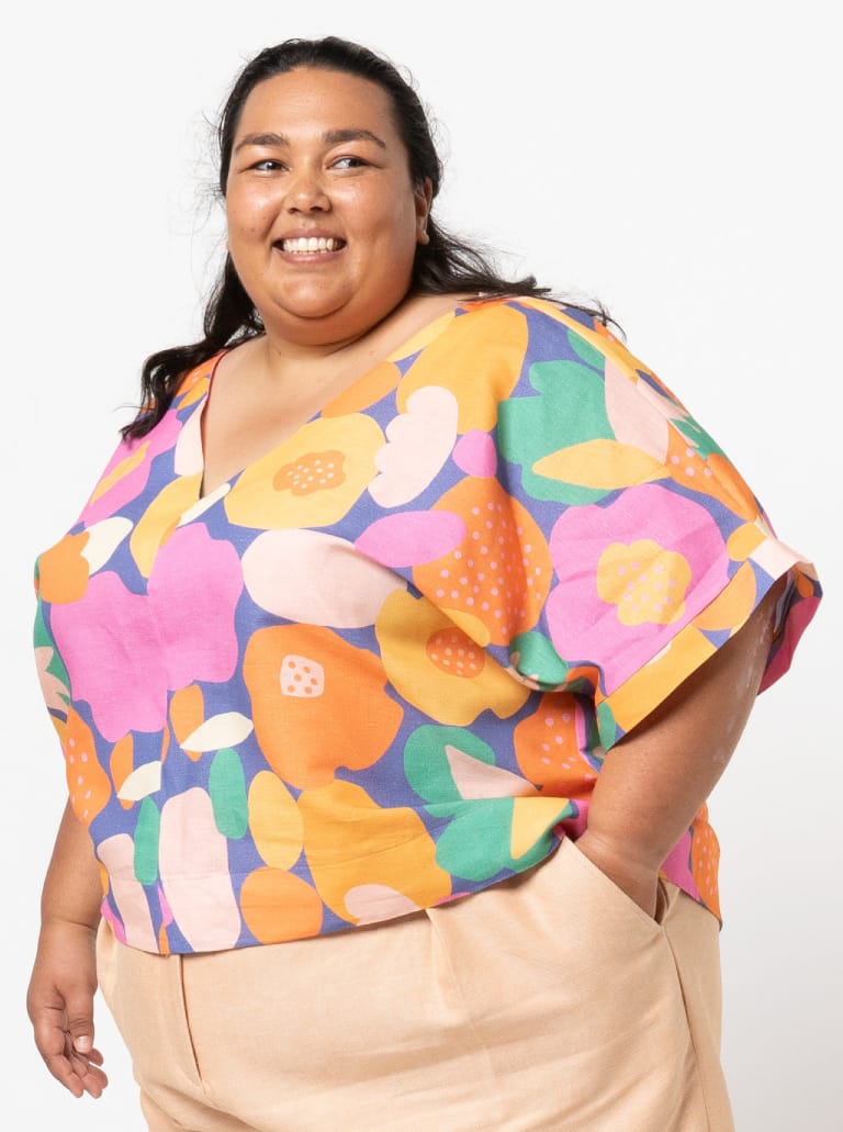 Joan Woven Top Sizes 18-30 - Style Arc