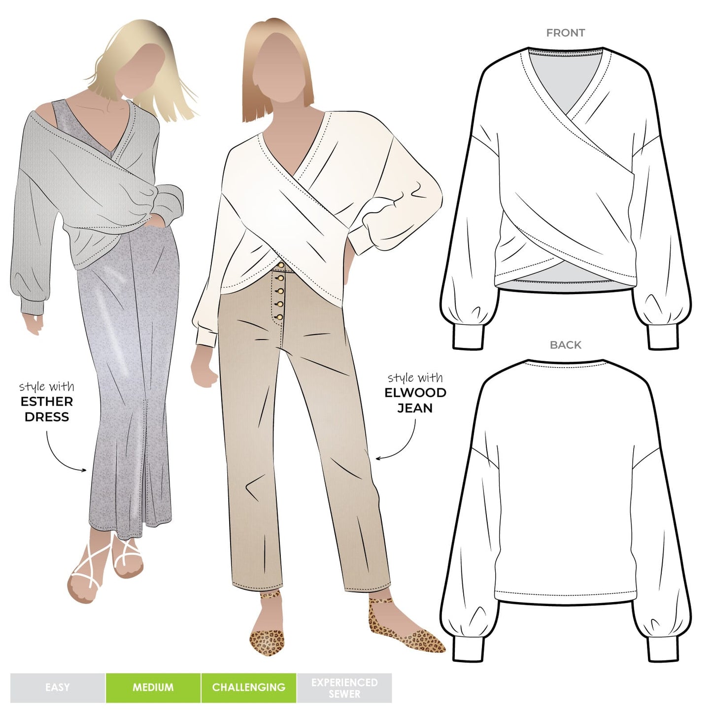 Kira Knit Top Sizes 18-30 - Style Arc