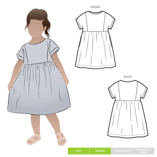 Lacey Kid's Knit or Woven Dress - Style Arc