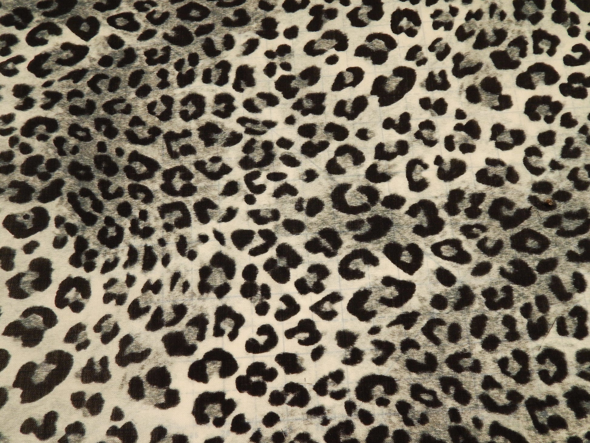 black and white cheetah wool fabric