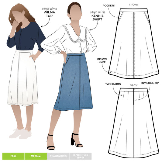 Mary-Ann Skirt Sizes 18-30 - Style Arc