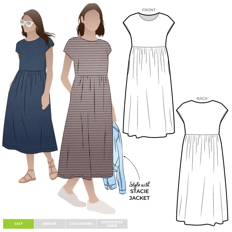 Montana Midi Dress Sizes 18-30 - Style Arc