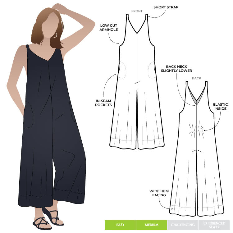 Norman Jumpsuit Sizes 4-16 - Style Arc