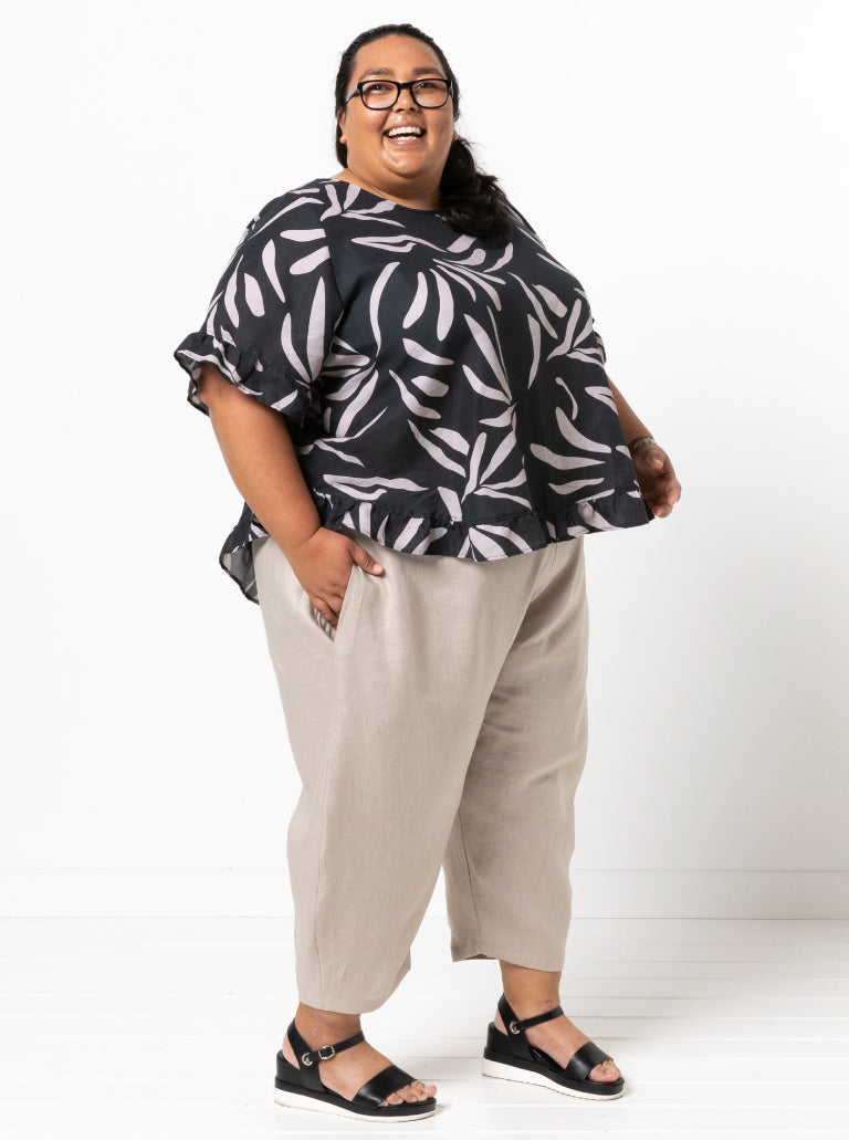 Selina Woven Top Sizes 18-30 - Style Arc