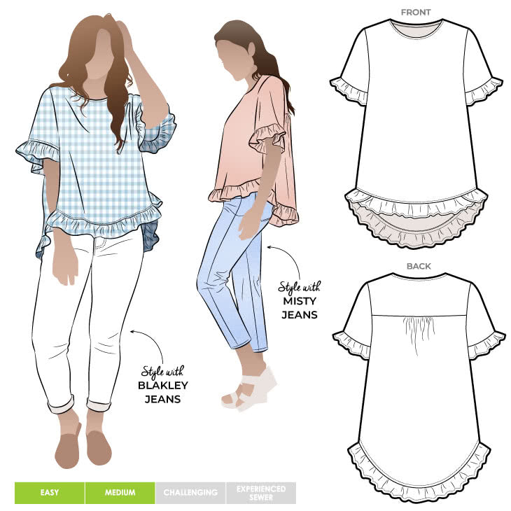 Selina Woven Top Sizes 18-30 - Style Arc