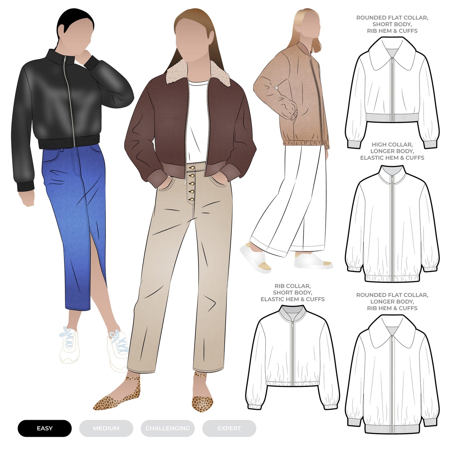 Sid Bomber Jacket Sizes 18-30 - Style Arc