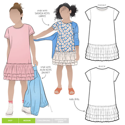 Tilly Kid's Knit Dress - Style Arc