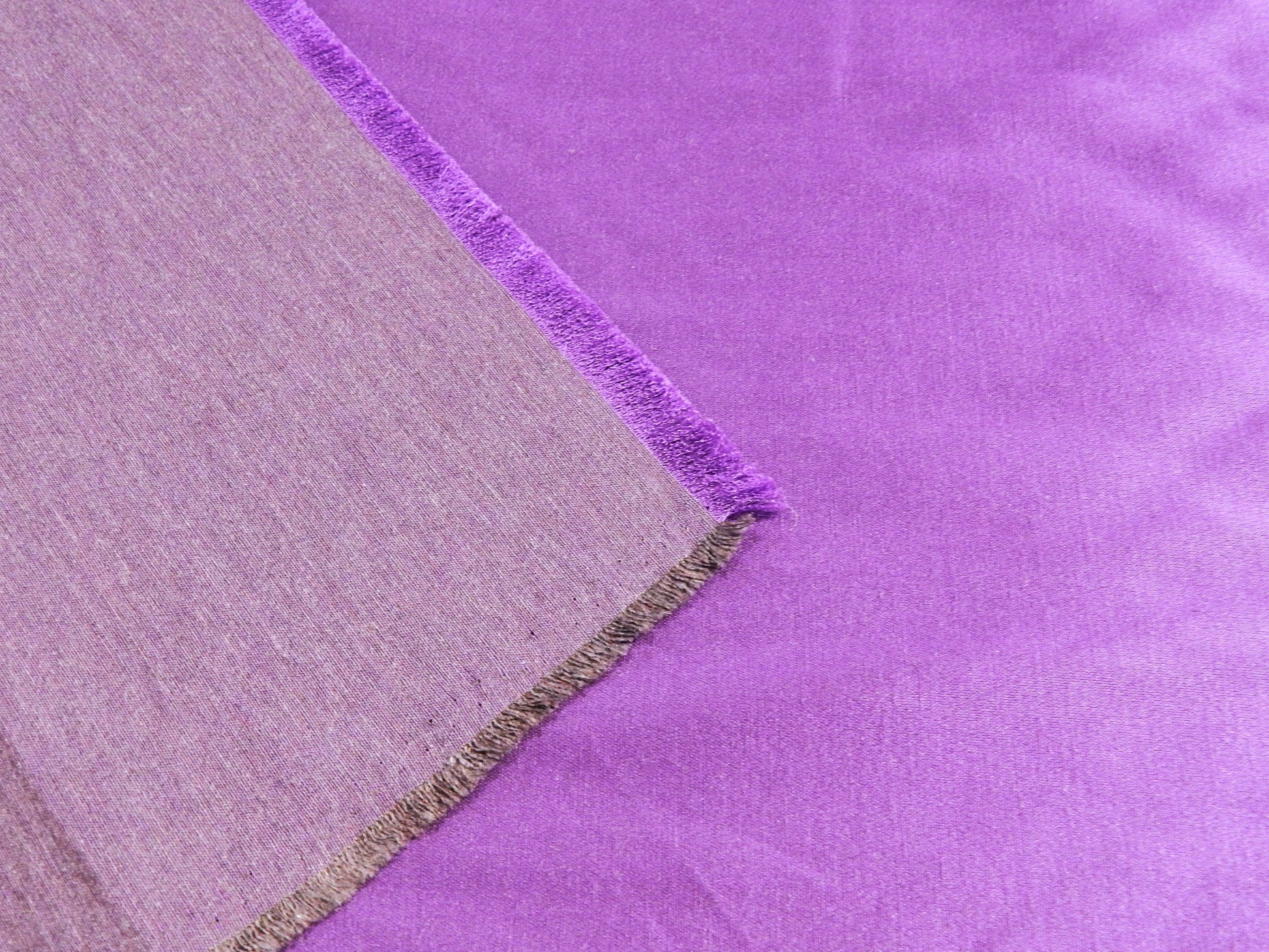 violet purple satin backed wool fabric