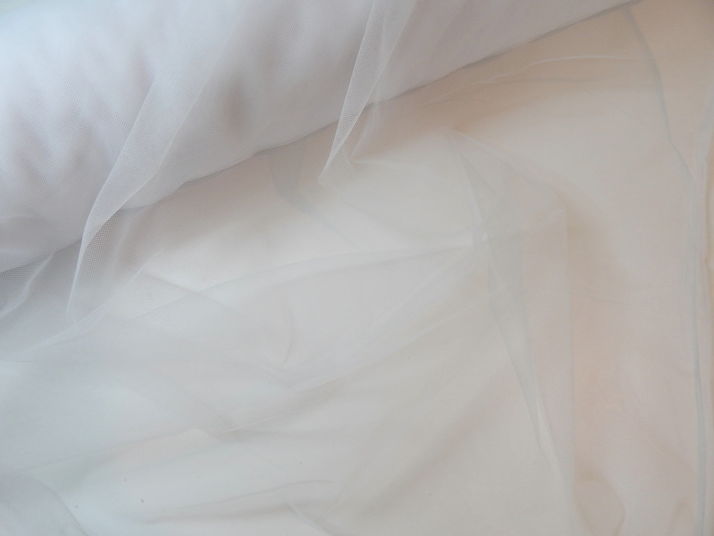 white tulle fabric